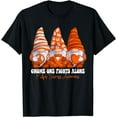 thumbnail image 1 of Multiple Sclerosis Awareness Month Orange Ribbon Gnomies T-Shirt, 1 of 4