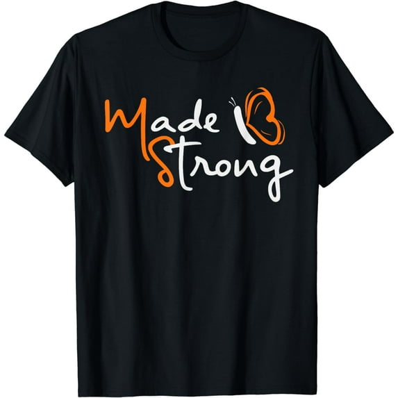 Multiple Sclerosis Awareness Orange Ribbon Butterfly Shirt