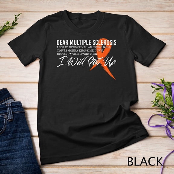 Multiple Sclerosis Awareness Orange Ribbon Support T-Shirt