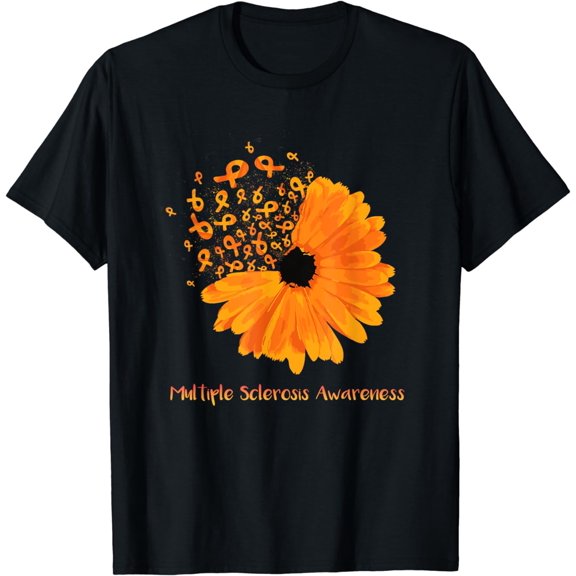 Multiple Sclerosis Awareness Ribbon Flower MS Hope Fighter T-Shirt