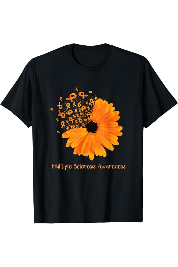 Multiple Sclerosis Awareness Ribbon Flower MS Hope Fighter T-Shirt