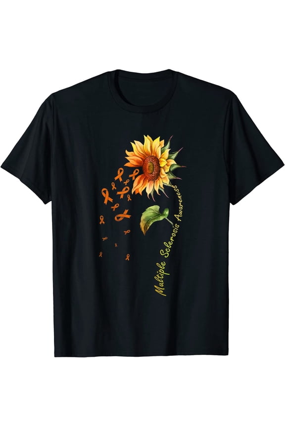 Multiple Sclerosis Awareness Sunflower Ms Awareness T-Shirt All Size S-5XL