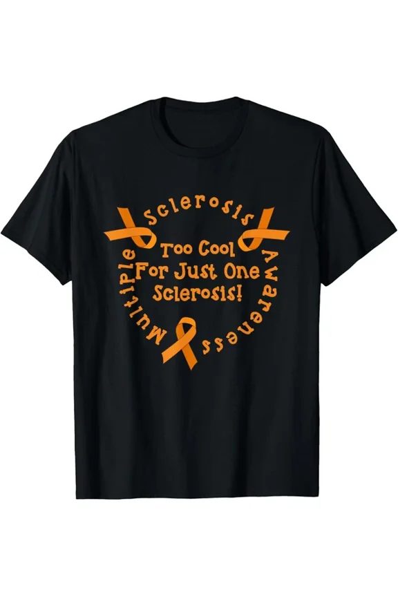 Multiple Sclerosis Awareness Support Ribbon Graphic T-shirt