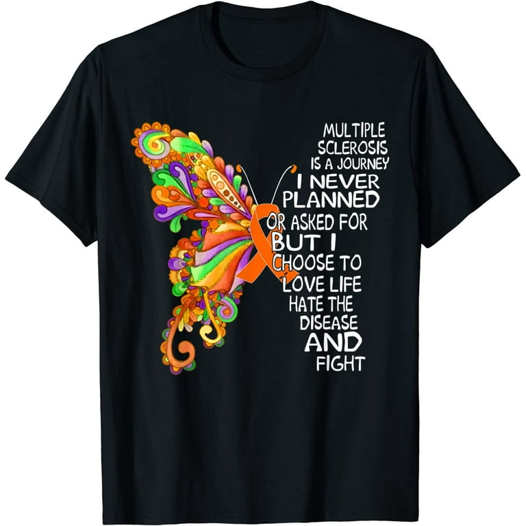 Multiple Sclerosis Awareness Shirt - Butterfly T-Shirt Multiple Sclerosis Awareness Shirt - Butterfly T-Shirt