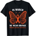 thumbnail image 1 of Multiple Sclerosis Shirts In March We Wear Orange Butterfly T-Shirt mens t shirt，black，women，funny，misfits，men，journey，t-shirt, 1 of 4