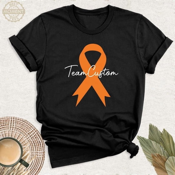 Multiple Sclerosis Team Orange Ribbon Awareness Ms Warrior Leukemia Cancer Ney T-Shirt