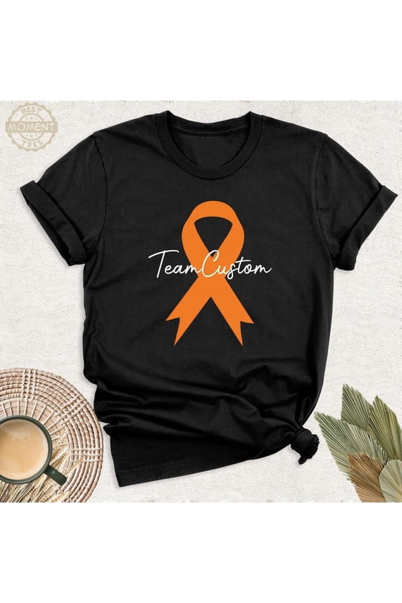 Multiple Sclerosis Team Shirt Orange Ribbon Tee, Awareness Shirt, Ms Warrior Shirt, Leukemia Cancer Tshirt, Ney Cancer Shirt, Ms Tshirt