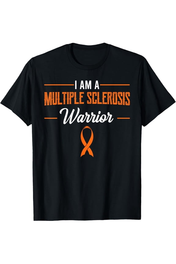 Multiple Sclerosis Warrior Autoimmune Disease Orange Ribbon T-Shirt