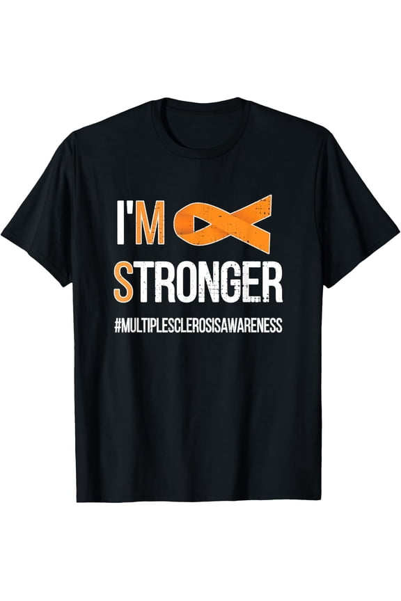 Multiple Sclerosis Warrior MS Month Orange Ribbon T-Shirt