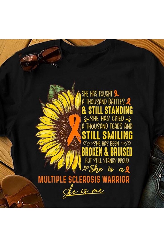 Multiple Sclerosis Warriror Multiple Sclerosis Awareness Shirt Ms Shirt
