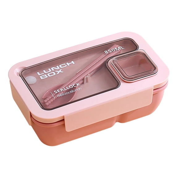 Multiple Section Lunch Container With Sealed Lid Plastic Microwave Reheatable Design For Hot Cold Separation