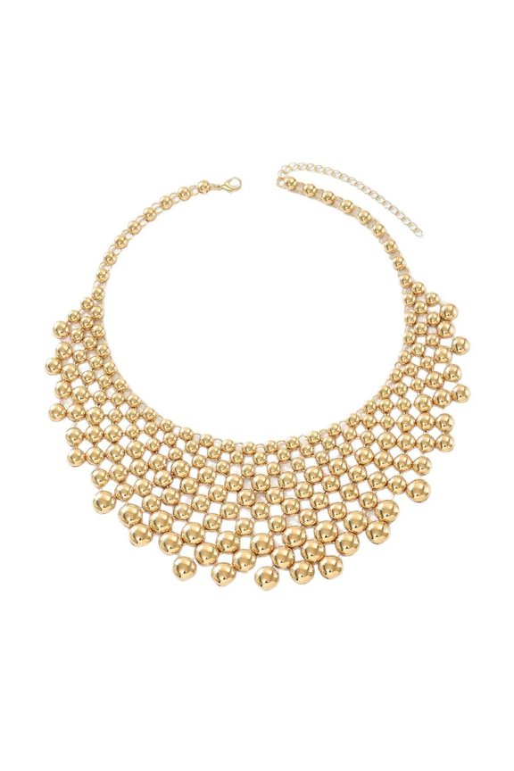 Multiple Shade Geometric Tassels Design Necklace Metal Materials Clavicle Chain Ideal For Bloggers And Styles Enthusiasts