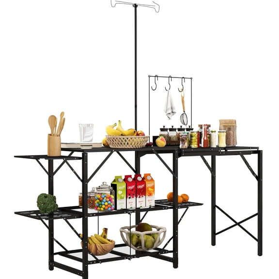 Multiple Shelves Storage/For Camping Kitchen Needs/Ample Space for Items