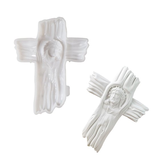 Multiple Size Crosses Sturdy Silicone Mould Set Portable Accessory for Craft Supplies Plaster Making Plaster Crafting