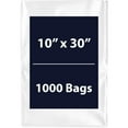 thumbnail image 1 of Multiple Sizes Clear Flat Poly Bags - 10"x30" & (1000 Bags) 1.5Mil Flat Open Top Plastic Packaging Packing | Flexible and Durable Plastic Bags | Low-Density Polyethylene (LDPE), 1 of 7