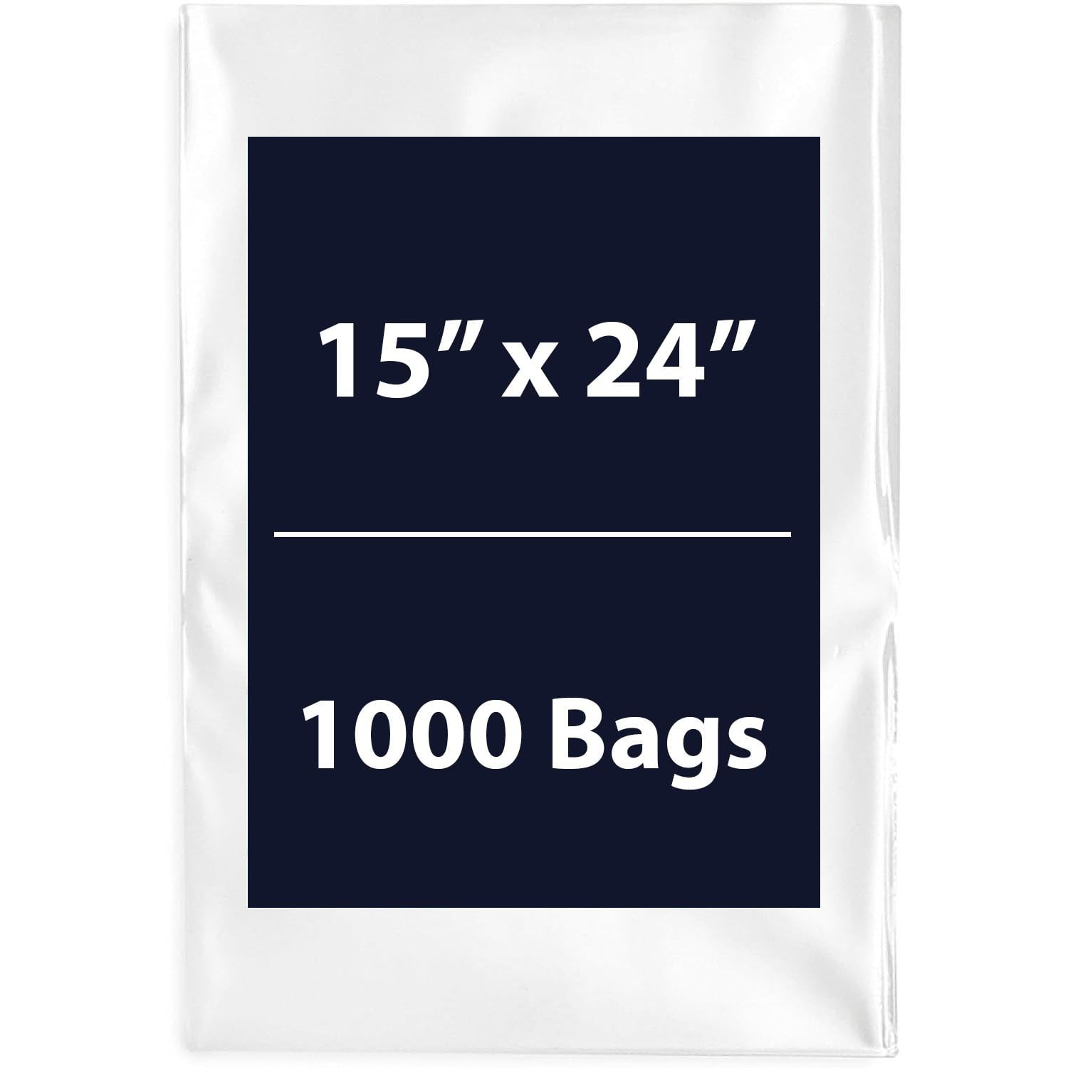 Multiple Sizes Clear Flat Poly Bags - 15
