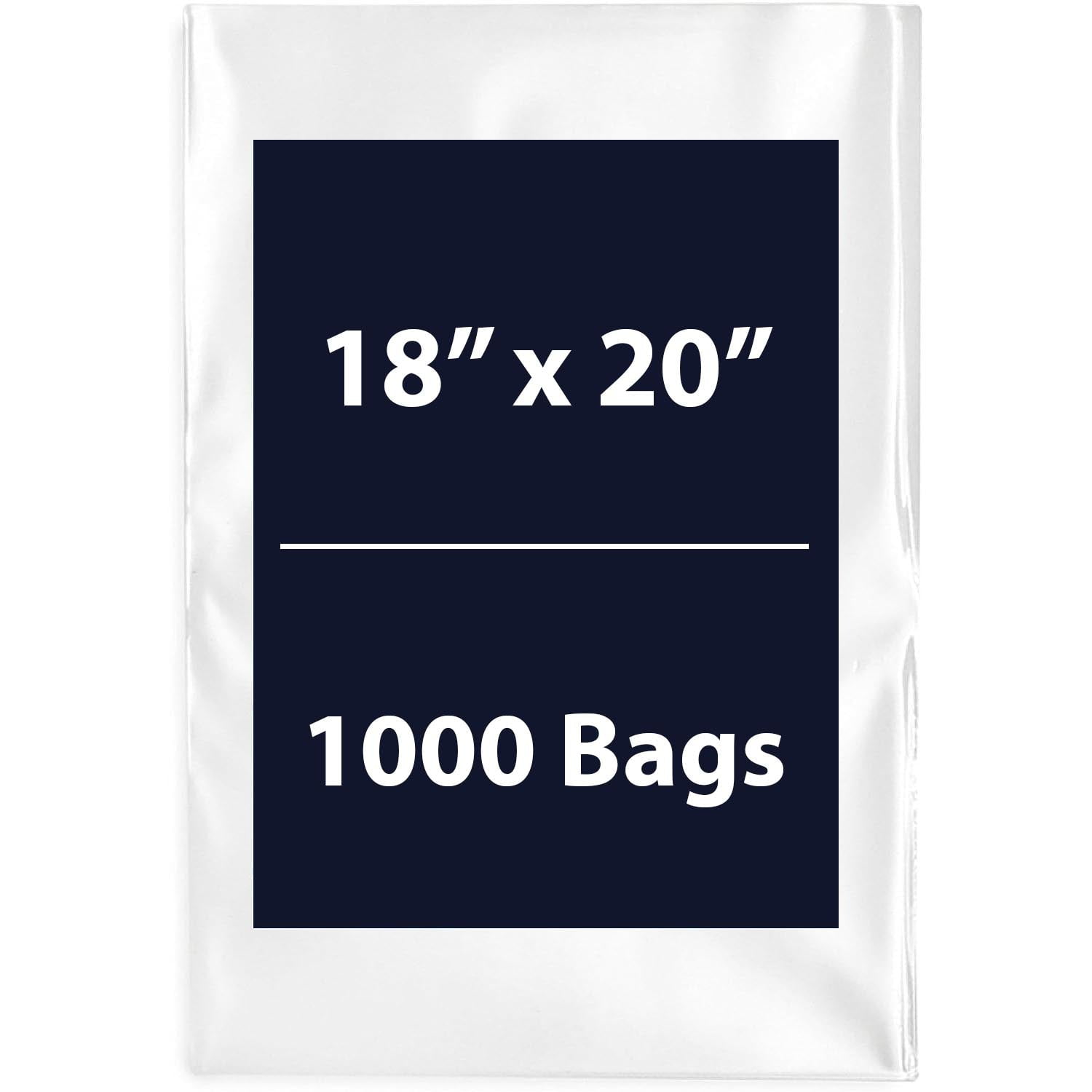Multiple Sizes Clear Flat Poly Bags - 18