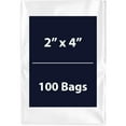 thumbnail image 1 of Multiple Sizes Clear Flat Poly Bags - 2"x4" & 100 Bags 1.25Mil Flat Open Top Plastic Packaging Packing | Flexible and Durable Plastic Bags | Low-Density Polyethylene (LDPE), 1 of 7