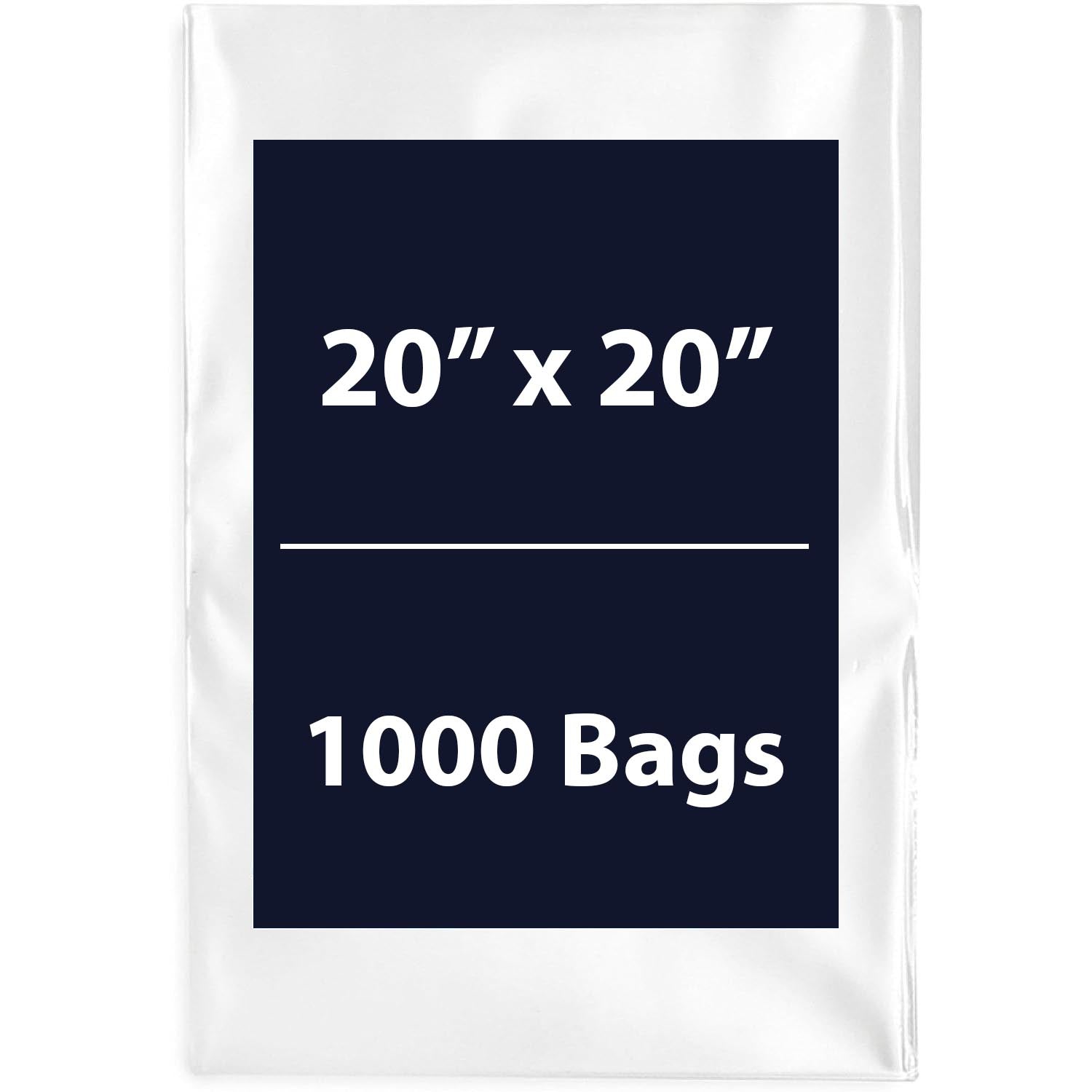 Multiple Sizes Clear Flat Poly Bags - 20