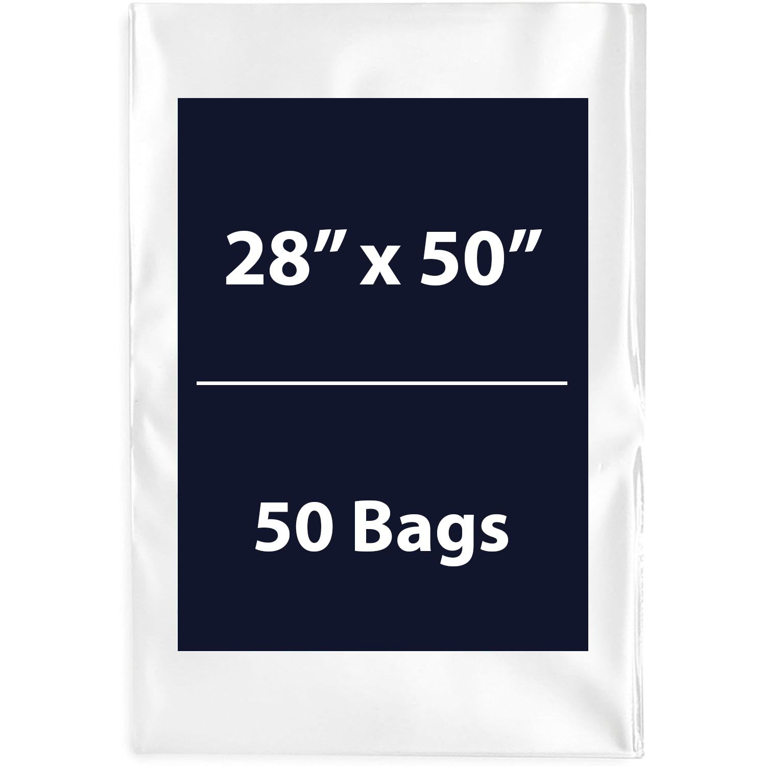 Multiple Sizes Clear Flat Poly Bags - 28