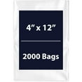 thumbnail image 1 of Multiple Sizes Clear Flat Poly Bags - 4"x12" & (2000 Bags) 3Mil Flat Open Top Plastic Packaging Packing | Flexible and Durable Plastic Bags | Low-Density Polyethylene (LDPE), 1 of 7