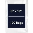 thumbnail image 1 of Multiple Sizes Clear Flat Poly Bags - 8"x12" & 100 Bags 1.25Mil Flat Open Top Plastic Packaging Packing | Flexible and Durable Plastic Bags | Low-Density Polyethylene (LDPE), 1 of 7