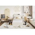thumbnail image 1 of Multiple Sizes Platform Bed Frame with Storage Headboard, Faux Fur Upholstery, 2 Rolling Drawers & Sturdy Wood Slats | No Box Spring Needed, Noise Free, 1 of 8