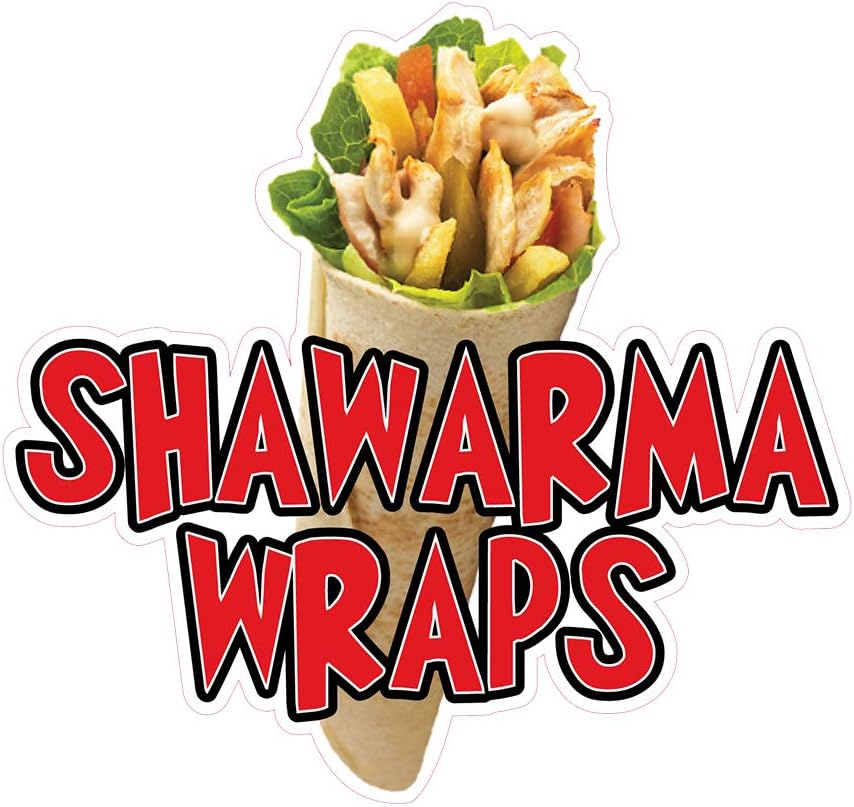 Shawarma Labels Multiple Sizes Shawarma Wraps Restaurant Food Meat Indoor Decal ...