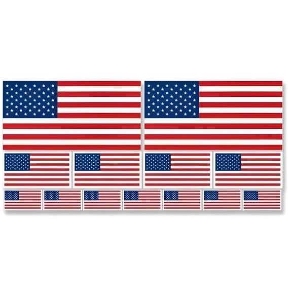 Multiple Sizes USA Flags 3M Reflective sticker| scrapbooking small decals American