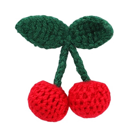 Multiple Styles Hand Stitched Collar Unique Cherries Pattern Durability Appliques for Bags and Hats