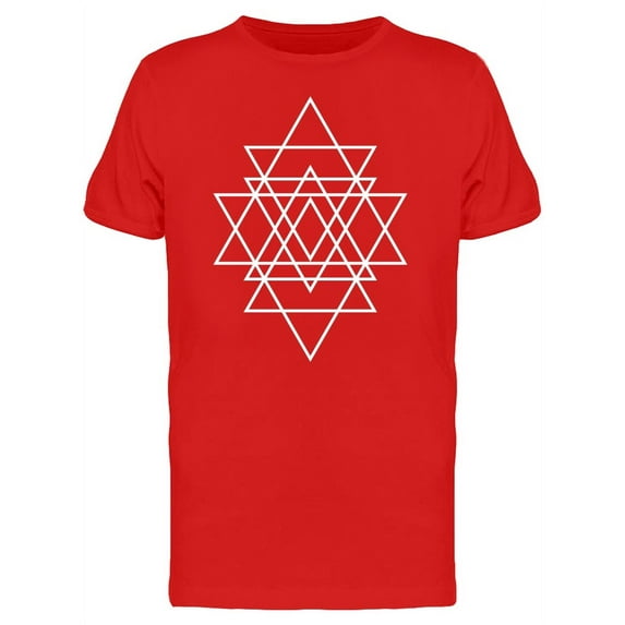 Multiple Triangles Hipster Art T-Shirt Men -Image by Shutterstock, Male Large