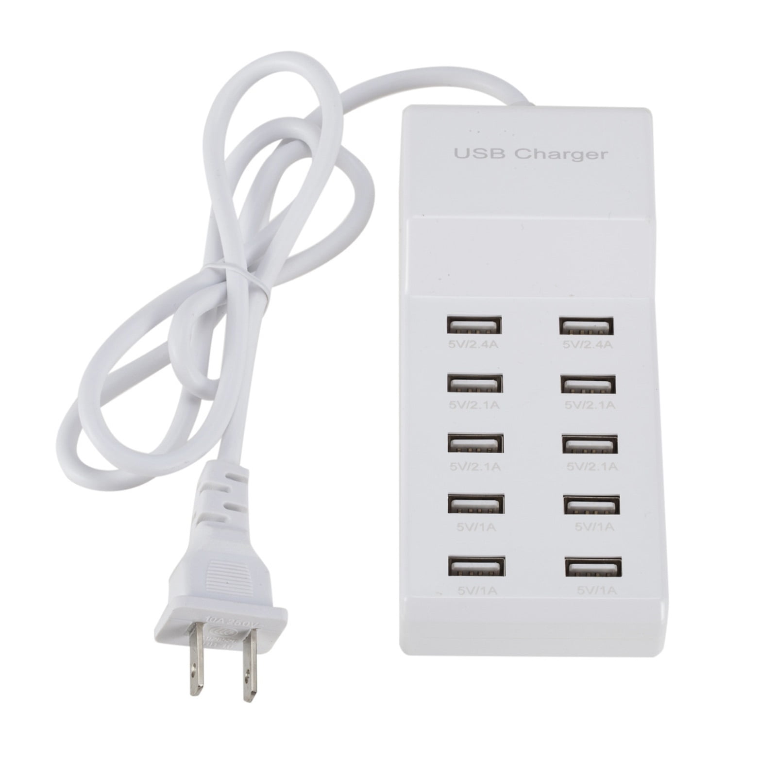 Multiple USB Charger,10 Ports Quick Charge Charger Station Dock With Cable 5V 2.4A For Smart