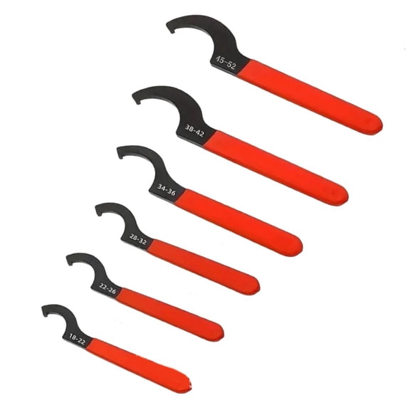 Multiple Use 6Pcs Adjustable Hook Spanner Wrench Suitable For Plumbing Electrical And Automotive Motorcycle Applications