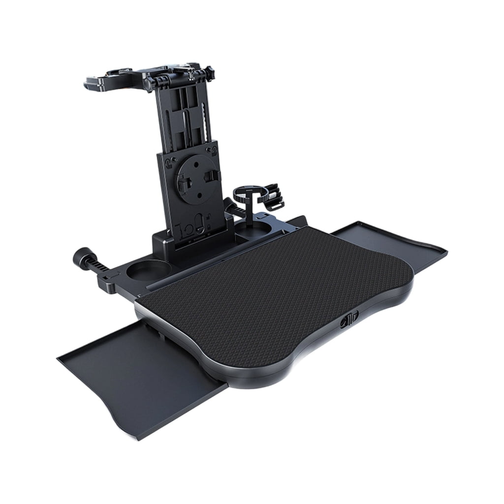 Foldable Steering Wheel Tray with Cup Holders & Phone Stand Adjustable Car Desk Easy to Use for Car Travel Essential