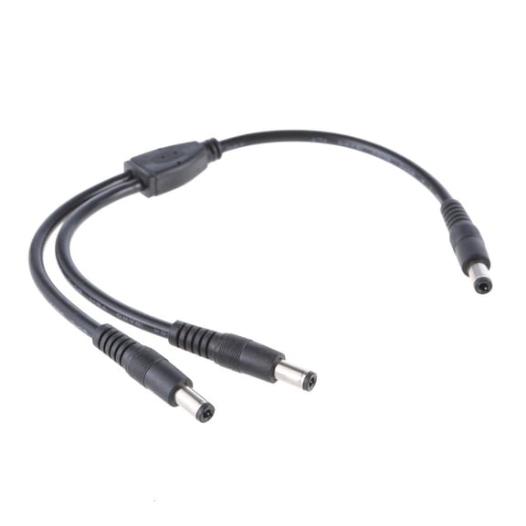 Multiple Use DC5.5x2.5mm Y Splitter Cable Male Connectors for Electronics