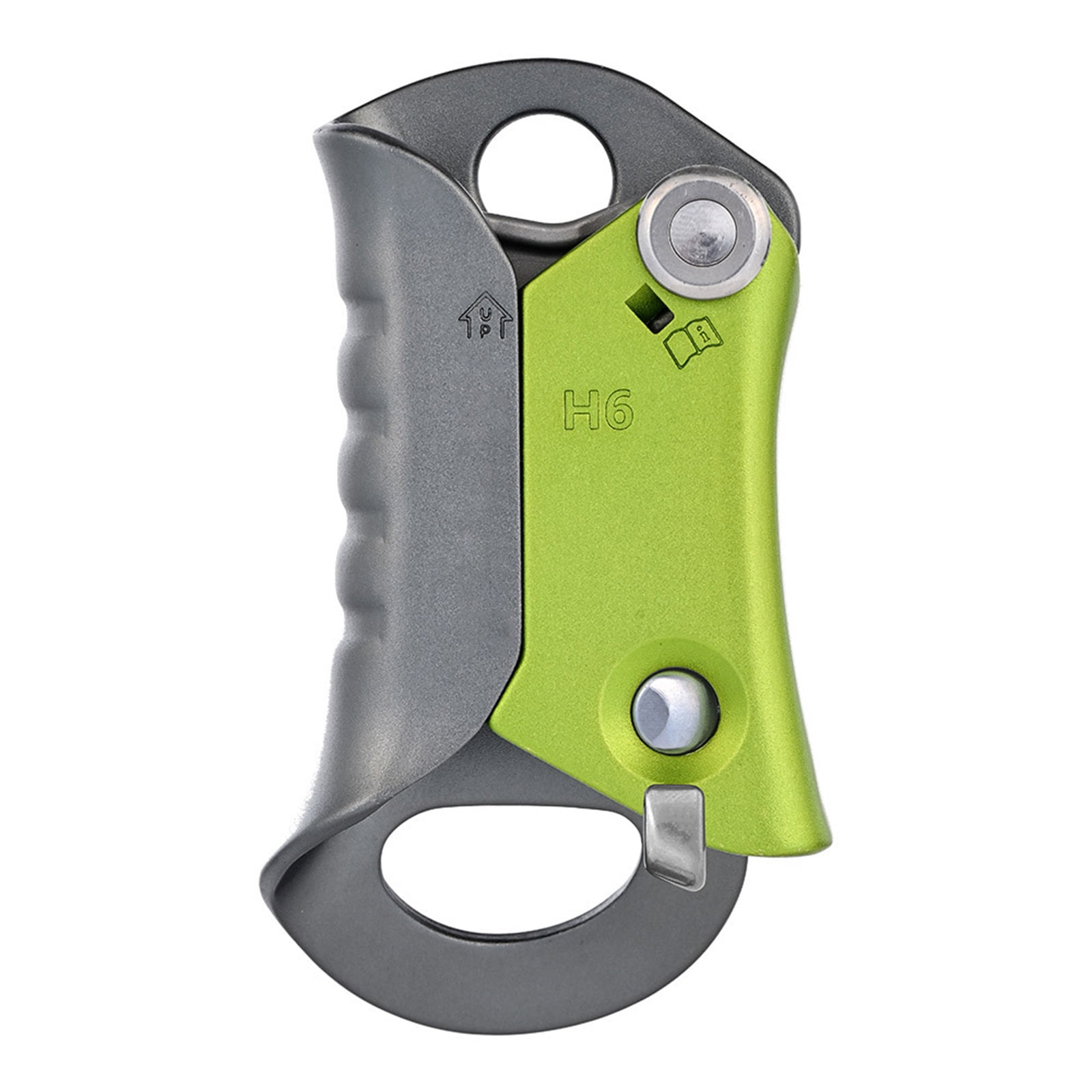 Multiple Use Handleless Rope Ascender for Climbing Rescuing Outdoors Adventure with Light Weight Aluminum Construction