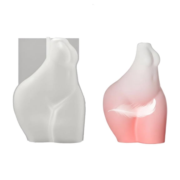 Lerpwige Artistic Female Bust Flower Pots Mold Multipurpose Silicone Casting Tool Vase Molds for Crafts and Classroom Projects