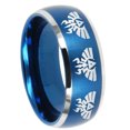 thumbnail image 1 of Multiple Zelda Dome Brushed Finish Blue Tungsten Men's Ring 10MM, 1 of 2