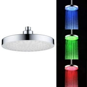 Multiple colors changing LED shower head bathroom rainfall shower heads waterfall shower head 8 inch round/square temperature control