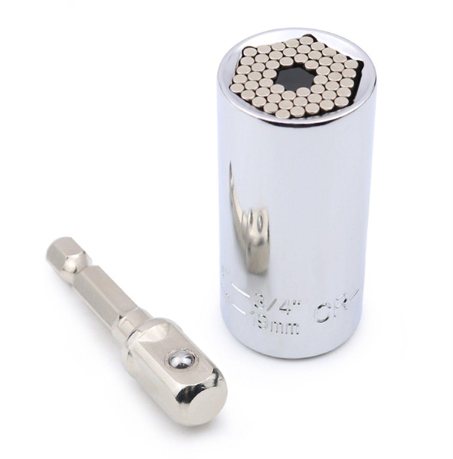 ELK Universal Socket Wrench Grip Set (7-19mm) With Power Drill Adapter – Stainless Steel