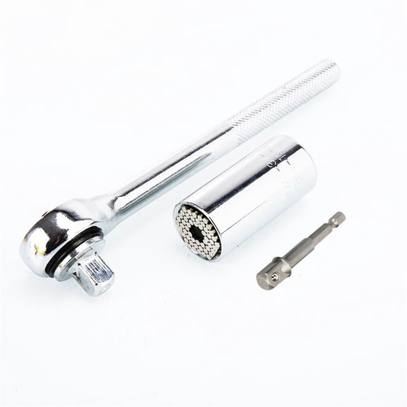 Multiple specifications Universal Socket Self-adjusting Socket Wrench Set with Power Drill Adapter to Unscrew Any Bolt