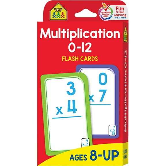School Zone Multiplication 0-12 Flash Cards (Revised edition) (Hardcover)