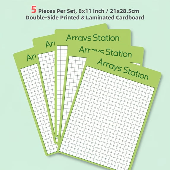 Multiplication Arrays Dry Erase Board Set - 5 Pack Visual Math Tool