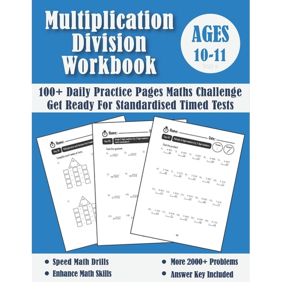 Multiplication And Division Year 6 Maths Challenge - Ages 10-11: Practice 100 Days of Timed Tests (with answers) - Multi, (Paperback)