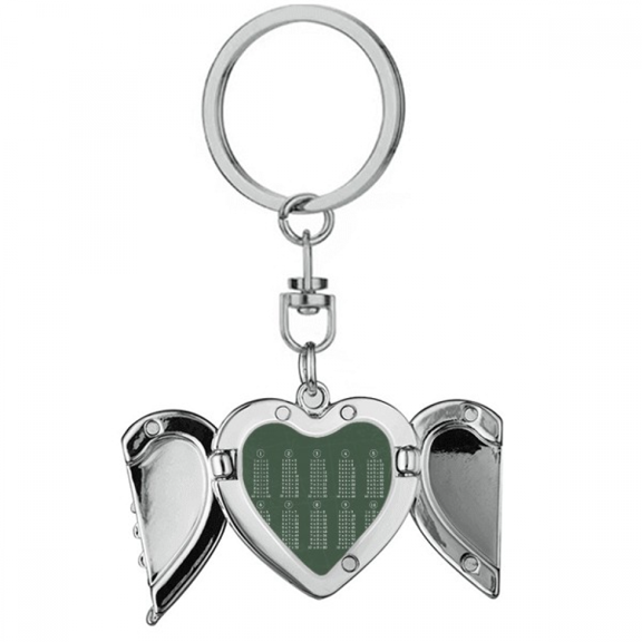 Multiplication Table Math Study Number Heart Angel Wing Key Chain Holder