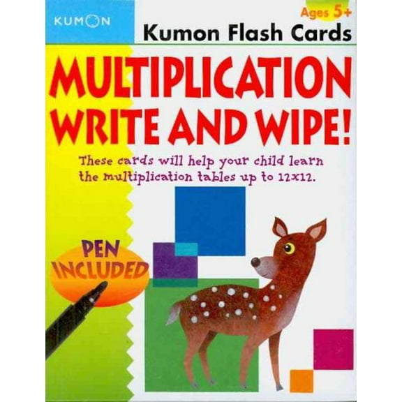 Pre-Owned Multiplication Write And Wipe Flash Cards