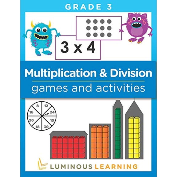 Pre-Owned Multiplication and Division Games and Activities - Grade 3: Math Activity Book (Paperback) by Luminous Learning
