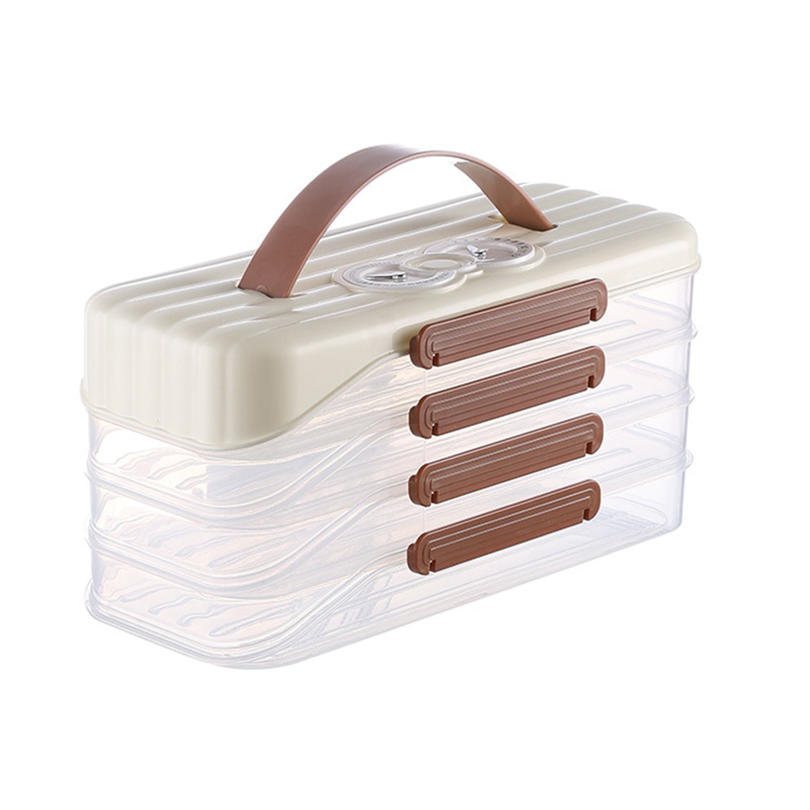 Multiplle Layer Freezer Dumpling Organizers Box Clear Wonton Storage ...