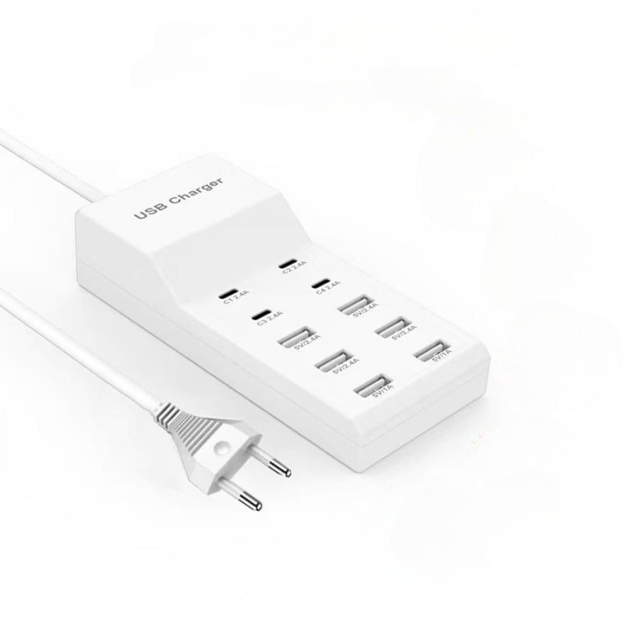 Multiport USB Charger Station 10-Port 50W/10A for Multi Devices PD Type ...