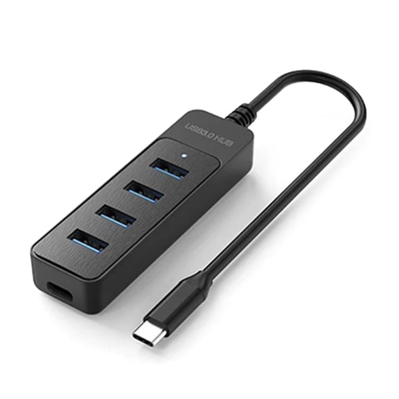 Multiport USB3.0 Extension Adapter with 4-Port Splitter Simultaneous Connection for Home and Office Use